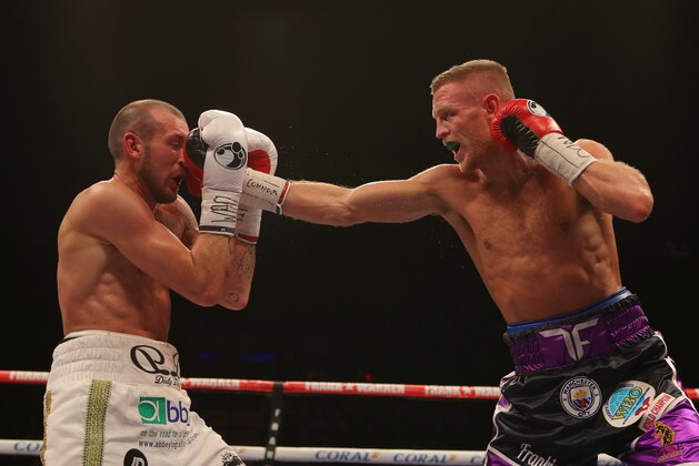 LIVERPOOL, ENGLAND - MARCH 12: Terry Flanagan and Derry Matthews during their WBO World Lightweight Championship bout at the Echo Arena on March 12, 2016 in Liverpool, England. (Photo by Dave Thompson/Getty Images) LIVERPOOL, ENGLAND - MARCH 12: Terry Flanagan and Derry Matthews during their WBO World Lightweight Championship bout at the Echo Arena on March 12, 2016 in Liverpool, England. (Photo by Dave Thompson/Getty Images)