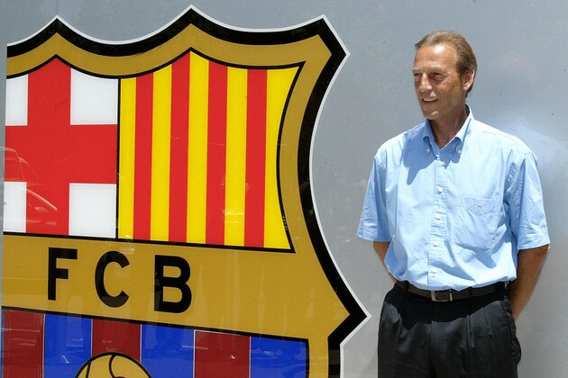 Barcelona, SPAIN:  Australia's assistant football coach Johan Neeskens of Holland poses for a picture during his official presentation in Barcelona?s Camp Nuo Stadium 13 June 2006. Neeskens signed a three-year contract to replace Henk ten Cate, and join Frank Rijkaard's staff after the World Cup, the Australian football federation said.     AFP PHOTO/CESAR RANGEL  (Photo credit should read CESAR RANGEL/AFP/Getty Images)