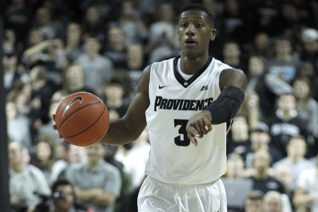 Providence guard Kris Dunn (3) during the first half of an NCAA college basketball game against Georgetown in Providence, R.I., Saturday, Feb. 13, 2016. (AP Photo/Stew Milne)