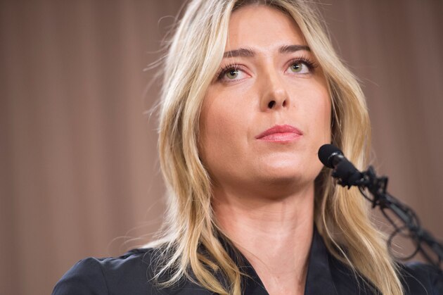 Russian tennis player Maria Sharapova speaks at a press conference in Los Angeles, on March 7, 2016.  
The former world number one announced she failed a doping test at the Australian Open, saying a change in the World-Anti-Doping Agency banned list led to the violation.
Sharapova said she tested positive for Meldonium, a substance she had been taking since 2006 but one that was added to the banned list this year. / AFP / ROBYN BECK        (Photo credit should read ROBYN BECK/AFP/Getty Images)