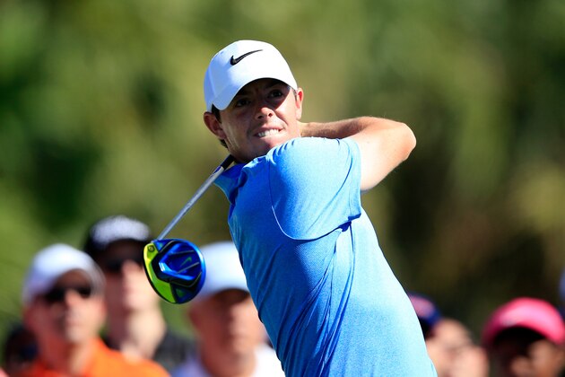 DORAL, FL - MARCH 06:  Rory McIlroy of Northern Ireland tees off on the seventh hole during the final round of the World Golf Championships-Cadillac Championship at Trump National Doral Blue Monster Course  on March 6, 2016 in Doral, Florida.  (Photo by David Cannon/Getty Images)