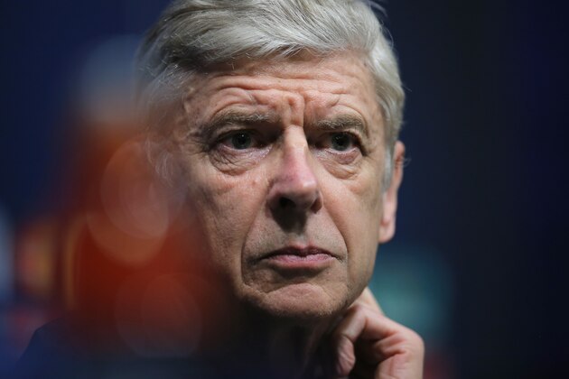 Arsenal's manager Arsene Wenger attends a press conference at the Camp Nou stadium in Barcelona, Spain, Tuesday, March 15, 2016.  FC Barcelona will play against Arsenal in a Champions League Group E soccer match on Wednesday March 16. (AP Photo/Manu Fernandez)