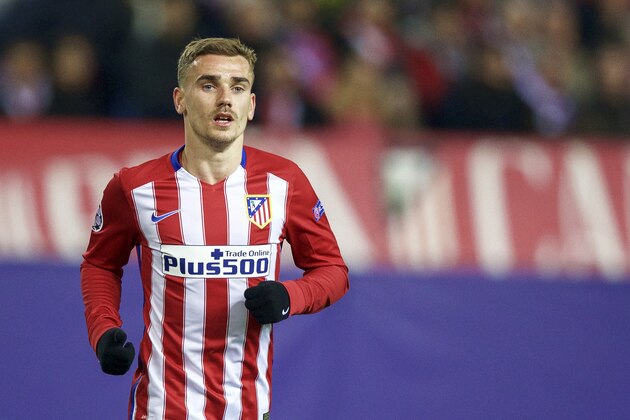 Antoine Griezmann of Club Atletico de Madrid during the UEFA Champions League Round of 16, Second leg match between Atletico madrid and PSV Eindhoven on March 15, 2016 at the Estadio Vicente Calderón in Madrid, Spain.(Photo by VI Images via Getty Images)