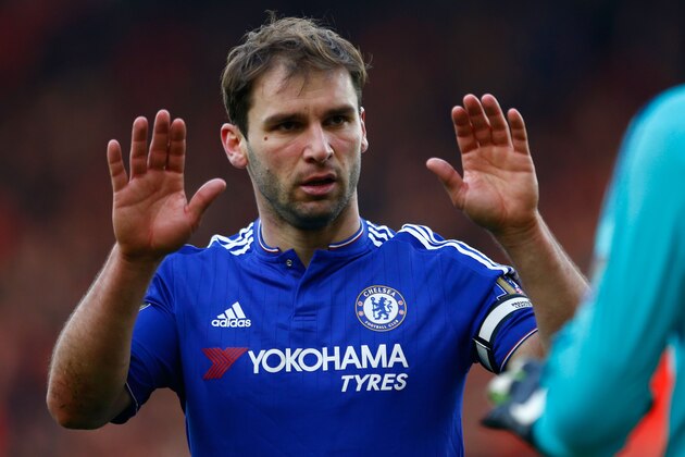 SOUTHAMPTON, ENGLAND - FEBRUARY 27:  Branislav Ivanovic of Chelsea celebrates after the Barclays Premier League match between Southampton and Chelsea at St Mary's Stadium on February 27, 2016 in Southampton, England.  (Photo by Julian Finney/Getty Images)