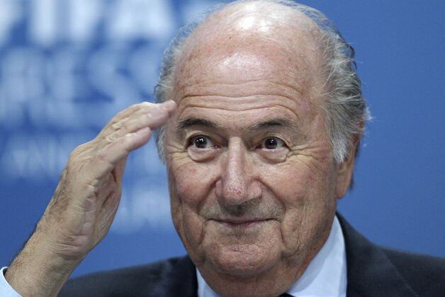 FILE - In this June 1, 2011 file photo Swiss  FIFA President Sepp Blatter makes a gesture during a press conference after the 61st FIFA Congress in Zurich, Switzerland. FIFA members convene in Zurich on Friday, Feb. 26, 2016 to elect a successor of Blatter. (AP Photo/Michael Probst, file)