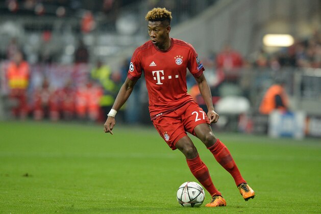 Bayern's David Alaba during the Champions League round of 16 second leg soccer match between FC Bayern Munich and Juventus Turin in Munich, southern Germany, Wednesday, March 16, 2016. (AP Photo/Kerstin Joensson)