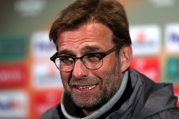 MANCHESTER, ENGLAND - MARCH 16:  Jurgen Klopp, Manager of Liverpool speaks during a press conference ahead of the UEFA Europa League round of 16 second leg match between Manchester United and Liverpool at Old Trafford on March 16, 2016 in Manchester, England.  (Photo by Steve Bardens/Getty Images)