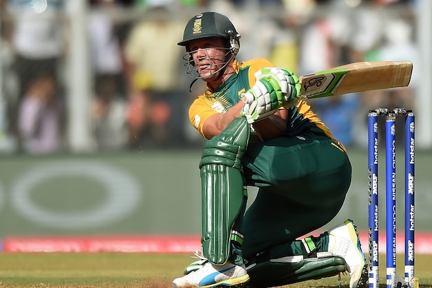 South Africa's AB de Villiers plays a shot during the World T20 cricket tournament match between Afghanistan and South Africa at The Wankhede Cricket Stadium in Mumbai on March 20, 2016. / AFP / PUNIT PARANJPE        (Photo credit should read PUNIT PARANJPE/AFP/Getty Images)