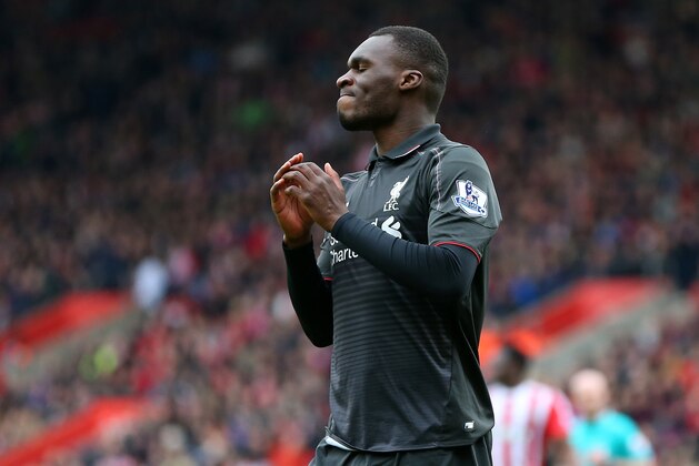 SOUTHAMPTON, ENGLAND - MARCH 20:  Christian Benteke of Liverpool reacts after missing a chance during the Barclays Premier League match between Southampton and Liverpool on March 20, 2016 in Southampton, United Kingdom.  (Photo by Catherine Ivill - AMA/Getty Images)