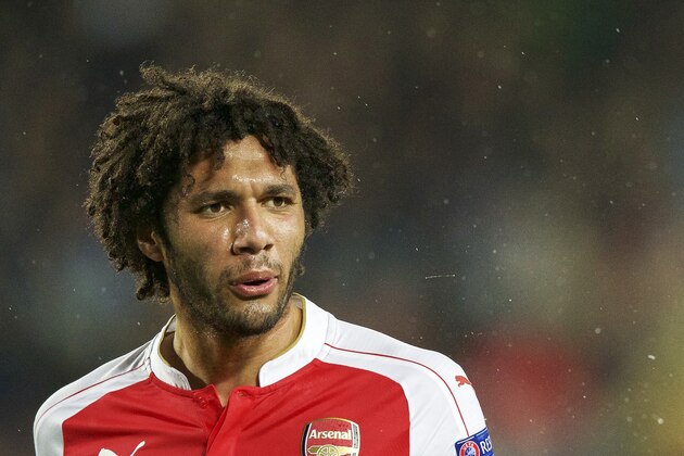 Mohamed Elneny of Arsenal FC during the UEFA Champions League round of 16 match between FC Barcelona and Arsenal on March 16, 2015 at the CampNou stadium in Barcelona, Spain.(Photo by VI Images via Getty Images)