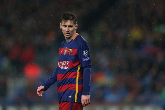 BARCELONA, SPAIN - MARCH 16:  Lionel Messi of FC Barcelona  during the UEFA Champions League match between FC Barcelona and Arsenal at Camp Nou on March 16, 2016 in Barcelona, Spain.  (Photo by Catherine Ivill - AMA/Getty Images)