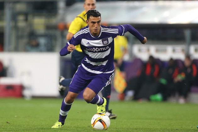 ANDERLECHT - SEPTEMBER 17: Matias Suarez of Anderlecht in action during the UEFA Europa League match between RSC Anderlecht and AS Monaco FC at Stade Constant Vanden Stock on September 17, 2015 in Anderlecht, Belgium. (Photo by Jean Catuffe/Getty Images)