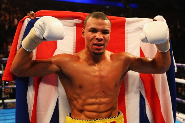LONDON, ENGLAND - DECEMBER 12:  Chris Eubank Jr celebrates victory over Gary O'Sullivan after the WBA Middleweight final eliminator contest at The O2 Arena on December 12, 2015 in London, England.  (Photo by Richard Heathcote/Getty Images)