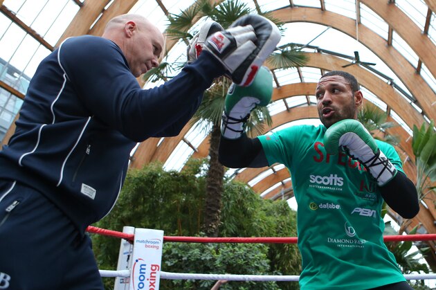 SHEFFIELD, ENGLAND - MARCH 22: Boxer Kell Brook during a media work out at the Winter Gardens on March 22, 2016 in Sheffield, England. (Photo by Dave Thompson/Getty Images)