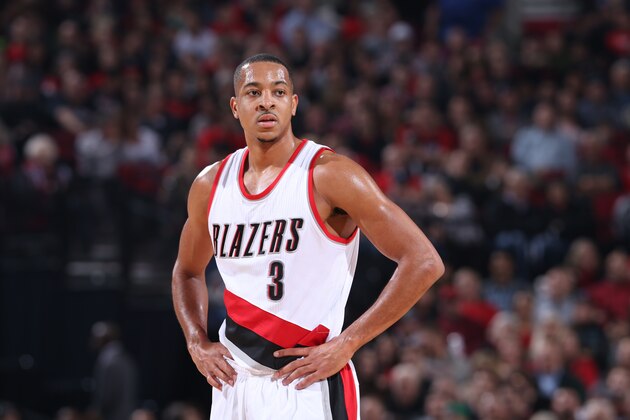 PORTLAND, OR - MARCH 23:  C.J. McCollum #3 of the Portland Trail Blazers during the game against the Dallas Mavericks on March 23, 2016 at the Moda Center in Portland, Oregon. NOTE TO USER: User expressly acknowledges and agrees that, by downloading and or using this Photograph, user is consenting to the terms and conditions of the Getty Images License Agreement. Mandatory Copyright Notice: Copyright 2016 NBAE (Photo by Sam Forencich/NBAE via Getty Images)