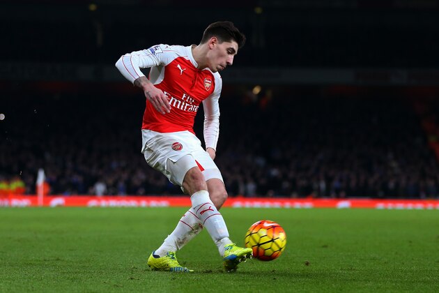 LONDON, ENGLAND - JANUARY 24:  Hector Bellerin of Arsenal during the Barclays Premier League match between Arsenal and Chelsea at the Emirates Stadium on January 24, 2016 in London, England.  (Photo by Catherine Ivill - AMA/Getty Images)