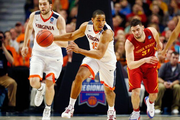 CHICAGO, IL - MARCH 25: Malcolm Brogdon #15 of the Virginia Cavaliers drives against the Iowa State Cyclones in the first half during the 2016 NCAA Men's Basketball Tournament Midwest Regional at United Center on March 25, 2016 in Chicago, Illinois. (Photo by Jamie Squire/Getty Images) CHICAGO, IL - MARCH 25: Malcolm Brogdon #15 of the Virginia Cavaliers drives against the Iowa State Cyclones in the first half during the 2016 NCAA Men's Basketball Tournament Midwest Regional at United Center on March 25, 2016 in Chicago, Illinois. (Photo by Jamie Squire/Getty Images)