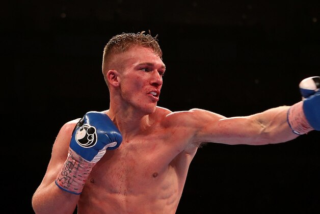 LONDON, ENGLAND - MAY 30:  Nick Blackwell of England lands a punch on John Ryder of England during their British Middleweight Championship fight at The O2 Arena on May 30, 2015 in London, England.  (Photo by Ben Hoskins/Getty Images)