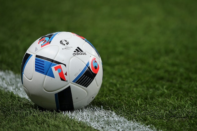 BERLIN, GERMANY - MARCH 26:  Detail of a match ball during the International Friendly match between Germany and England at Olympiastadion on March 26, 2016 in Berlin, Germany.  (Photo by Matthew Ashton - AMA/Getty Images)