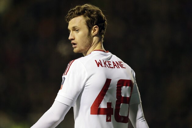 SHREWSBURY, ENGLAND - FEBRUARY 22 : Will Keane of Manchester United during the Emirates FA Cup match between Shrewsbury Town and Manchester United at New Meadow on February 22, 2016 in Shrewsbury, England.  (Photo by James Baylis - AMA/Getty Images)