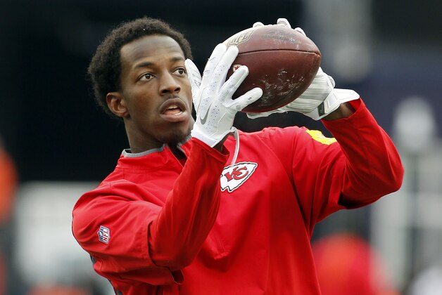 Jan 16, 2016; Foxborough, MA, USA; Kansas City Chiefs free safety Husain Abdullah (39) warms up before the game against the New England Patriots in the AFC Divisional round playoff game at Gillette Stadium. Mandatory Credit: Stew Milne-USA TODAY Sports