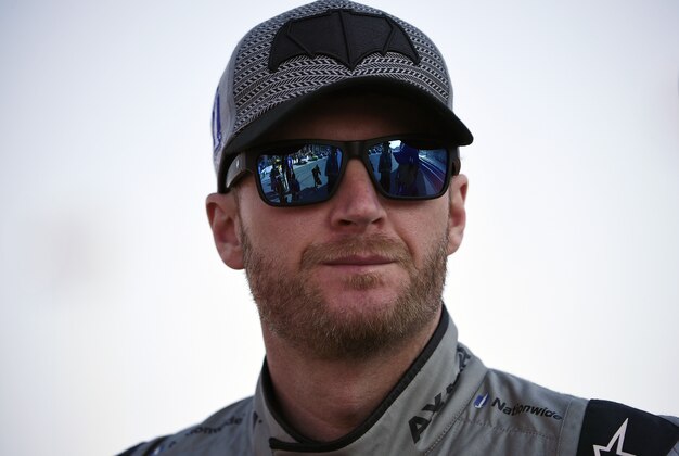 Mar 18, 2016; Fontana, CA, USA; Sprint Cup Series driver Dale Earnhardt Jr. (88) during qualifying for the Auto Club 400 at Auto Club Speedway. Mandatory Credit: Kelvin Kuo-USA TODAY Sports