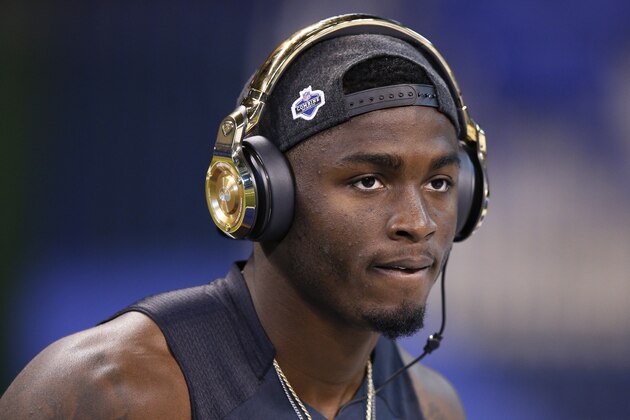 INDIANAPOLIS, IN - FEBRUARY 27: Wide receiver Laquon Treadwell of Ole Miss looks on during the 2016 NFL Scouting Combine at Lucas Oil Stadium on February 27, 2016 in Indianapolis, Indiana. (Photo by Joe Robbins/Getty Images)