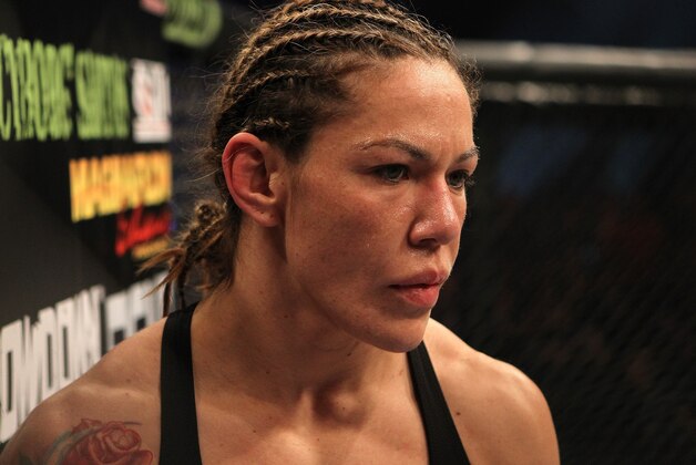 SAN DIEGO - DECEMBER 17:  Cris 'Cyborg' Santos is introduced during the Strikeforce event at the Valley View Casino Center on December 17, 2011 in San Diego, California.  (Photo by Josh Hedges/Forza LLC/Forza LLC via Getty Images)