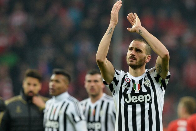 Juventus' Leonardo Bonucci reacts after the Champions League round of 16 second leg soccer match between FC Bayern Munich and Juventus Turin in Munich, southern Germany, Wednesday, March 16, 2016. (AP Photo/Kerstin Joensson)