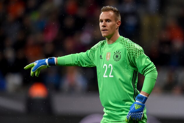 MUNICH, GERMANY - MARCH 29:  Marc Andre ter-Stegen of Germany reacts during the international friendly match between Germany and Italy at Allianz Arena on March 29, 2016 in Munich, Germany.  (Photo by Claudio Villa/Getty Images)
