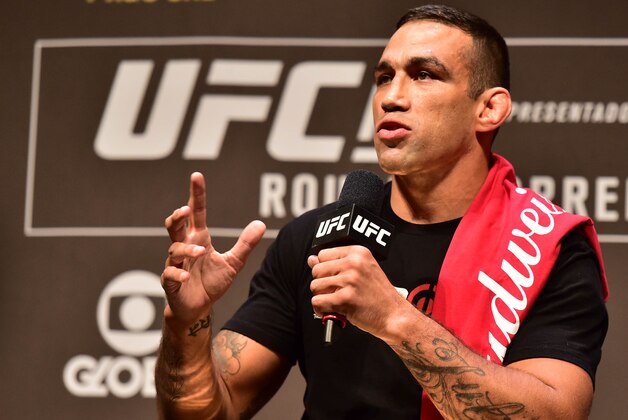 Jul 31, 2015; Rio de Janeiro, RJ, Brazil; Fabricio Werdum interacts with fans during a Q&A session before weigh-ins for UFC 190 at HSBC Arena. Mandatory Credit: Jason Silva-USA TODAY Sports