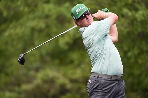 Charley Hoffman tees off on the second hole during the first round of the Houston Open golf tournament, Thursday, March 31, 2016, in Humble, Texas. (AP Photo/Eric Christian Smith)