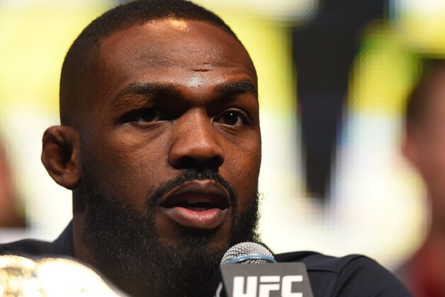 LAS VEGAS, NV - MARCH 04:  Former UFC light heavyweight champion Jon Jones interacts with media during the UFC Unstoppable launch press conference at the MGM Grand Garden Arena on March 4, 2016 in Las Vegas, Nevada. (Photo by Josh Hedges/Zuffa LLC/Zuffa LLC via Getty Images)
