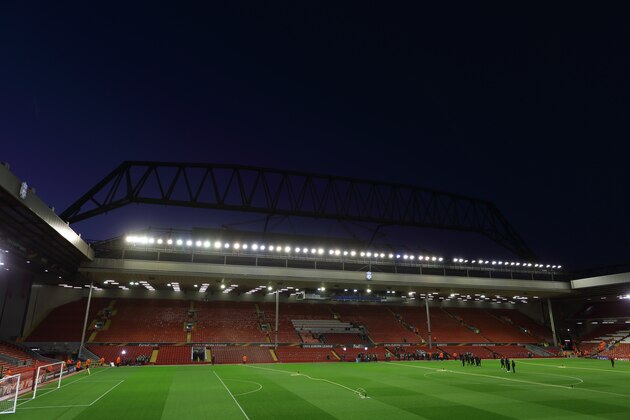 LIVERPOOL, ENGLAND - OCTOBER 22:  A general view of Anfield Stadium with the new stand being constructed behind the main stand prior to the UEFA Europa League match between Liverpool and Rubin Kazan at Anfield on October 22, 2015 in Liverpool, United Kingdom.  (Photo by Matthew Ashton - AMA/Getty Images)
