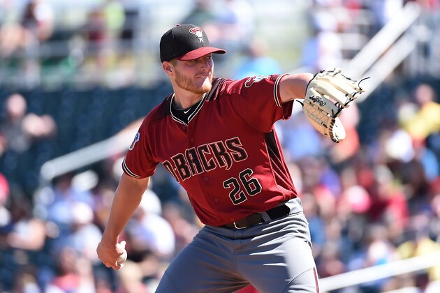 GOODYEAR, AZ - MARCH 20:  Shelby Miller #26 of the Arizona Diamondbacks delivers a pitch during a spring training game against the Cincinnati Reds at Goodyear Ballpark on March 20, 2016 in Goodyear, Arizona.  (Photo by Norm Hall/Getty Images)