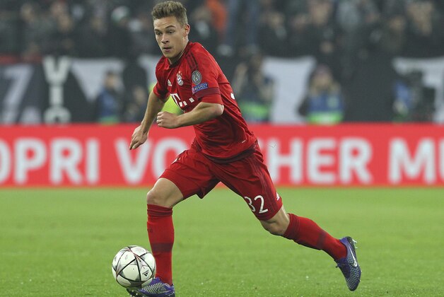 TURIN, ITALY - FEBRUARY 23:  Joshua Kimmich of FC Bayern Muenchen in action during the UEFA Champions League Round of 16 first leg match between Juventus and FC Bayern Muenchen at Juventus Arena on February 23, 2016 in Turin, Italy.  (Photo by Marco Luzzani/Getty Images)