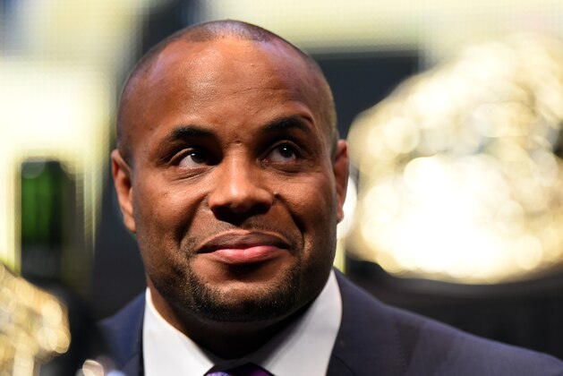 LAS VEGAS, NV - MARCH 04:  UFC light heavyweight champion Daniel Cormier interacts with media during the UFC Unstoppable launch press conference at the MGM Grand Garden Arena on March 4, 2016 in Las Vegas, Nevada. (Photo by Josh Hedges/Zuffa LLC/Zuffa LLC via Getty Images)