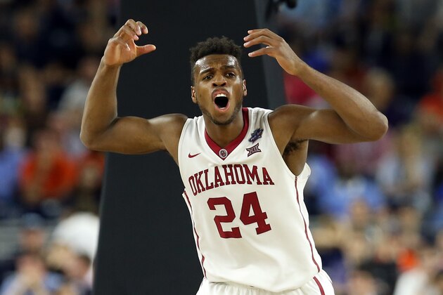 HOUSTON, TEXAS - APRIL 02:  Buddy Hield #24 of the Oklahoma Sooners reacts in the second half against the Villanova Wildcats during the NCAA Men's Final Four Semifinal at NRG Stadium on April 2, 2016 in Houston, Texas.  (Photo by Streeter Lecka/Getty Images)