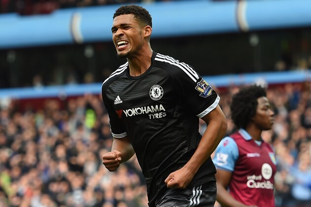 BIRMINGHAM, ENGLAND - APRIL 02:  Ruben Loftus-Cheek of Chelsea celebrates scoring his team's first goal during the Barclays Premier League match between Aston Villa and Chelsea at Villa Park on April 2, 2016 in Birmingham, England.  (Photo by Shaun Botterill/Getty Images)