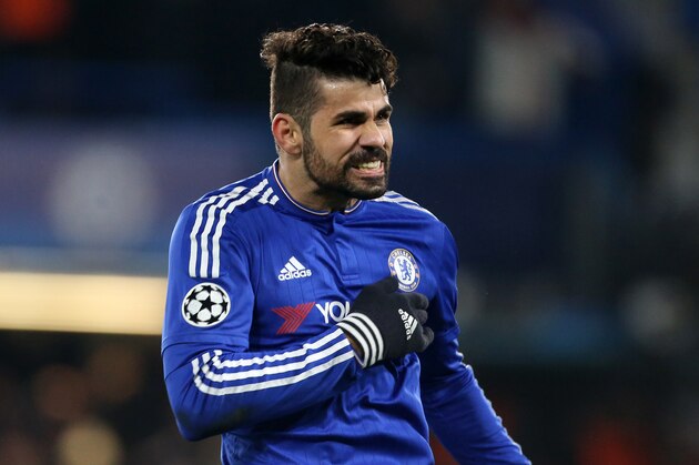 LONDON, ENGLAND - MARCH 9: Diego Costa of Chelsea celebrates his goal during the UEFA Champions League round of 16 second leg match between Chelsea FC and Paris Saint-Germain at Stamford Bridge stadium on March 9, 2016 in London, England. (Photo by Jean Catuffe/Getty Images)