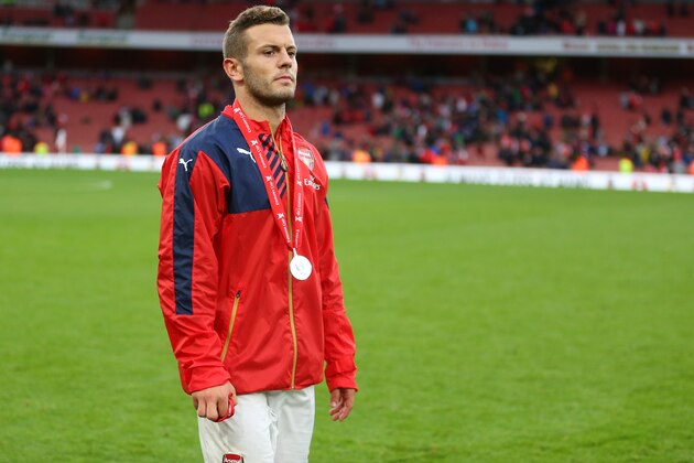 LONDON, ENGLAND - JULY 26:  Jack Wilshere of Arsenal during the Emirates Cup match between Arsenal and VfL Wolfsburg at Emirates Stadium on July 26, 2015 in London, England.  (Photo by Catherine Ivill - AMA/Getty Images).