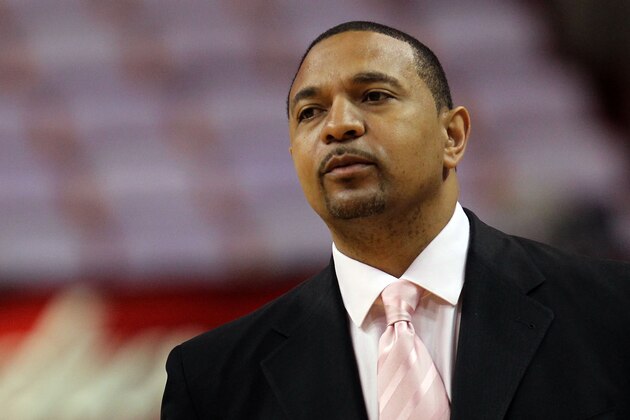 MIAMI, FL - JUNE 02:  ESPN NBA analyst Mark Jackson looks on before Game Two of the 2011 NBA Finals at American Airlines Arena between the Miami Heat and the Dallas Mavericks on June 2, 2011 in Miami, Florida. NOTE TO USER: User expressly acknowledges and agrees that, by downloading and/or using this Photograph, user is consenting to the terms and conditions of the Getty Images License Agreement.  (Photo by Ronald Martinez/Getty Images)