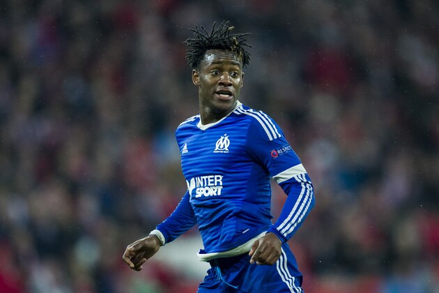 BILBAO, SPAIN - FEBRUARY 25: Michy Batshuayi of Marseille reacts during the UEFA Europa League Round of 32: Second Leg match between Athletic Club and Marseille at San Mames Stadium on February 25, 2016 in Bilbao, Spain.  (Photo by Juan Manuel Serrano Arce/Getty Images)