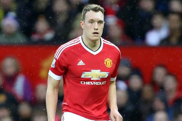 MANCHESTER, ENGLAND - JANUARY 02: Phil Jones of Manchester United during the Barclays Premier League match between Manchester United and Swansea City at Old Trafford on January 2, 2016 in Manchester, England.  (Photo by James Baylis - AMA/Getty Images)