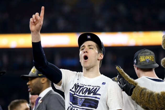 HOUSTON, TEXAS - APRIL 04:  Ryan Arcidiacono #15 of the Villanova Wildcats celebrates defeating the North Carolina Tar Heels 77-74 to win the 2016 NCAA Men's Final Four National Championship game at NRG Stadium on April 4, 2016 in Houston, Texas.  (Photo by Streeter Lecka/Getty Images)