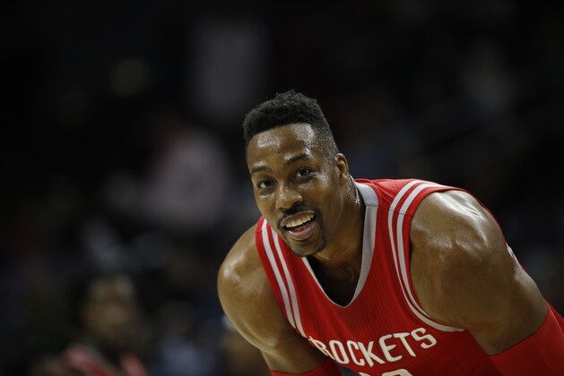 Houston Rockets' Dwight Howard in action during an NBA basketball game against the Philadelphia 76ers, Wednesday, March 9, 2016, in Philadelphia. (AP Photo/Matt Slocum)