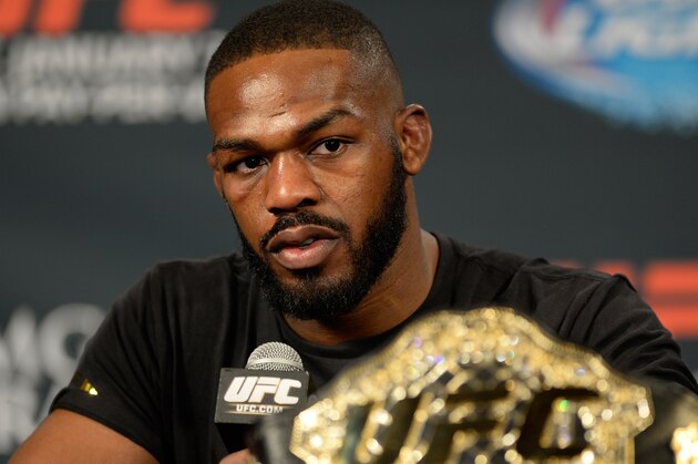 LAS VEGAS, NEVADA - JANUARY 03: UFC light heavyweight champion Jon Jones speaks to the media during the UFC 182 post fight press conference inside the MGM Grand Hotel/Casino on January 3, 2015 in Las Vegas, Nevada. (Photo by Brandon Magnus/Zuffa LLC/Zuffa LLC via Getty Images) LAS VEGAS, NEVADA - JANUARY 03: UFC light heavyweight champion Jon Jones speaks to the media during the UFC 182 post fight press conference inside the MGM Grand Hotel/Casino on January 3, 2015 in Las Vegas, Nevada. (Photo by Brandon Magnus/Zuffa LLC/Zuffa LLC via Getty Images)