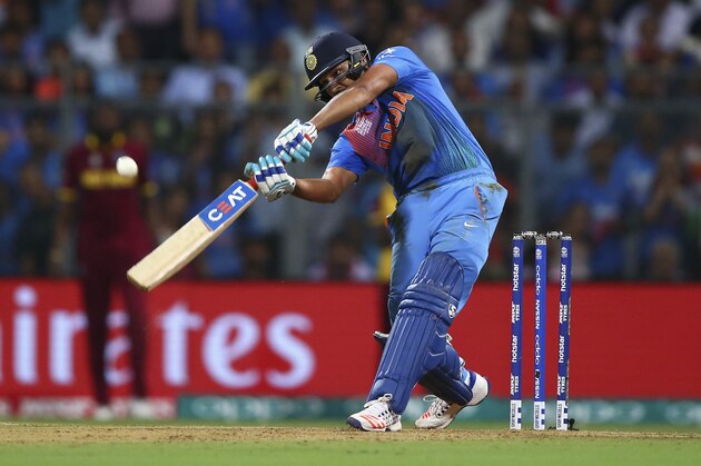 MUMBAI, INDIA - MARCH 31:  Rohit Sharma of India bats during the ICC World Twenty20 India 2016 Semi Final match between West Indies and India at Wankhede Stadium on March 31, 2016 in Mumbai, India.  (Photo by Ryan Pierse/Getty Images)