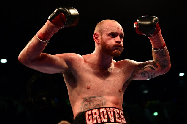 LONDON, ENGLAND - JANUARY 30:  George Groves of England celebrates victory over Andrea Di Luisa of Italy during their International Super-Middleweight Contest  at the Copper Box Arena on January 30, 2016 in London, England.  (Photo by Dan Mullan/Getty Images)