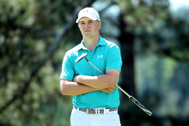 AUGUSTA, GEORGIA - APRIL 07:  Jordan Spieth of the United States stands on the eight green in the first round of the 2016 Masters Tournament at Augusta National Golf Club on April 7, 2016 in Augusta, Georgia.  (Photo by Andrew Redington/Getty Images)